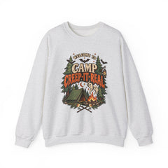 Camp Creep-It-Real Sweatshirt — Retro Spooky Camping Crewneck - Halloween Vibes