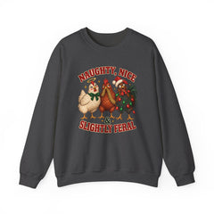 "Naughty, Nice & Slightly Feral" Holiday Christmas Crewneck Sweatshirt