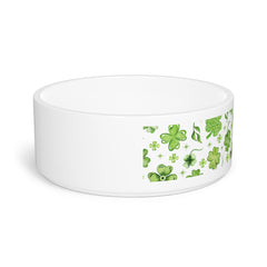 St. Patrick's Day Pet Bowl with Shamrock Design