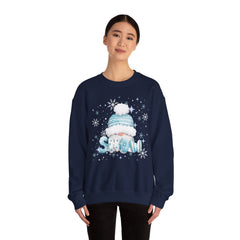 Winter Chill Sweatshirt - Cozy Unisex Crewneck with Snowy Design, Perfect for Holidays, Gifts, Snow Lovers, Warmth, Casual Style