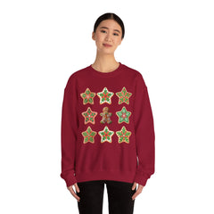 Festive Gingerbread Sweatshirt, Holiday Crewneck, Christmas Gift, Cozy Sweatshirt, Unisex Casual Wear