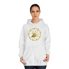 Though she’d be small, she be fierce –Bee-Inspired Unisex College Hoodie |