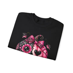 Pink Sugar Skull Pumpkin Sweatshirt ~ Halloween Vibes