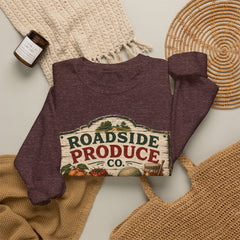 Roadside Produce Co. Crewneck Sweatshirt — Vintage Farmstand Graphic- Southern Heritage