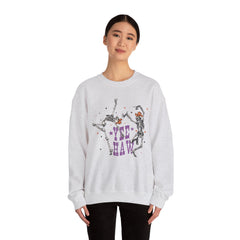 Yee Haw Skeletons Sweatshirt - Cozy Unisex Crewneck for Halloween, Fall Fashion, Casual Outfits, Gift for Cowpoke Enthusiasts, Western Style