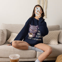 Oh, What Fresh Hell Is This? Coffee Crewneck Sweatshirt - Sarcastic