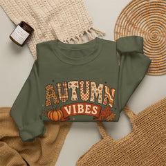 "Autumn Vibes" Graphic Fall Pullover Crewneck Sweatshirt