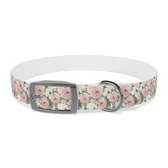 Dog Collar- White and Pink Roses
