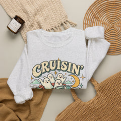 Cruisin' With My Boos Sweatshirt — Cute Ghost Halloween Crewneck