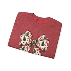 Christmas Bow Crewneck Sweatshirt — Festive Holiday Bow Sweatshirt