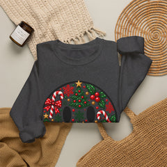 Christmas Smiley Crewneck Sweatshirt — Festive Holiday Smile Graphic