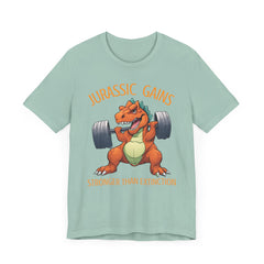 Jurassic Gains- Fitness T-shirt for Gym Workouts