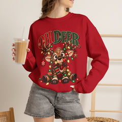 Oh Deer Christmas Sweatshirt — Cute Reindeer Holiday Crewneck
