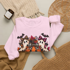 Halloween Ghosts & Pumpkin Crewneck Sweatshirt