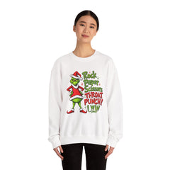 Rock - Paper - Scissors - Throat Punch- Dr. Seuss Grinch Christmas Sweatshirt
