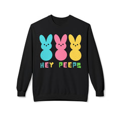 Hey Peeps Midweight Softstyle Fleece Crewneck Easter Sweatshirt