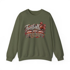 Football Mom Crewneck Sweatshirt — Leopard & Bow Team Spirit