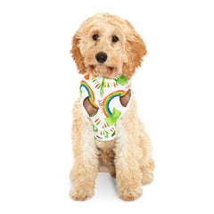 Beer and Shamrock Print Dog Hoodie for St. Patrick's Day
