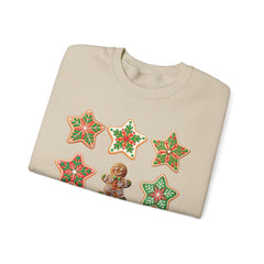 Festive Gingerbread Sweatshirt, Holiday Crewneck, Christmas Gift, Cozy Sweatshirt, Unisex Casual Wear