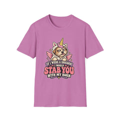 "If I Were a Unicorn I Would Stab You With My Horn" Funny Graphic Tee