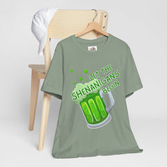 Funny St. Patrick's Day Unisex Tee - “Let the Shenanigans Begin"