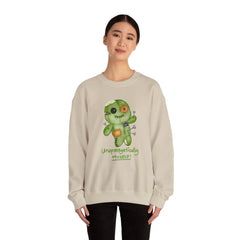 Fun Voodoo Doll Sweatshirt, Unapologetically Myself Crewneck, Cozy Gift for Halloween, Casual Wear, Self-Love Apparel