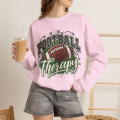 Football Therapy Sweatshirt — Vintage Football Graphic Crewneck