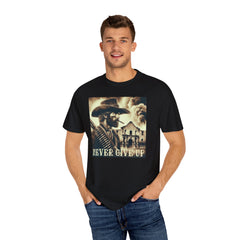 Alamo - Never Give Up - T-shirt - Military Branches, Right to Bear Arms, American Flag