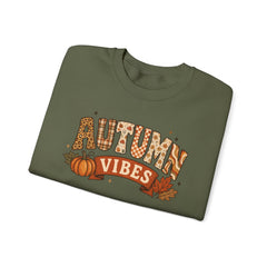 "Autumn Vibes" Graphic Fall Pullover Crewneck Sweatshirt