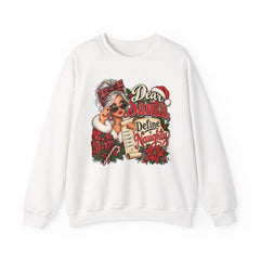 Christmas Sweatshirt - "Dear Santa Define Naughty" Festive Holiday Crewneck