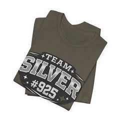 Team Silver #925 T‑Shirt — Vintage Sports Shield Tee - BP Jewelry