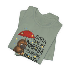 Funny Platypus T‑Shirt — "Gotta Grab My Dumbrella, It’s Raining Idiots Out There" Graphic Tee