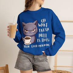 Oh, What Fresh Hell Is This? Coffee Crewneck Sweatshirt - Sarcastic