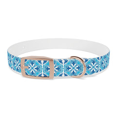 Dog Collar- Blue Mexican Talavera Tile Print