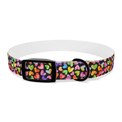 Dog Collar- Rainbow Hearts