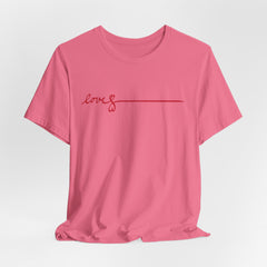 Love Signature T-Shirt – Minimal Red Script Tee