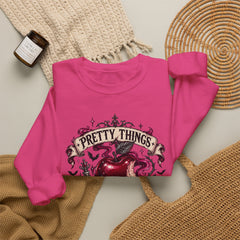 Crewneck Sweatshirt — “Pretty Things Can Be Poison” Gothic Apple Graphic