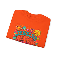 Jewelry Reveal Junkie Sweatshirt by Gildan, Cozy Unisex Crewneck, Gift for Jewelry Lovers