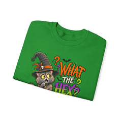 Halloween Cat 'What the Hex?' Crewneck Sweatshirt