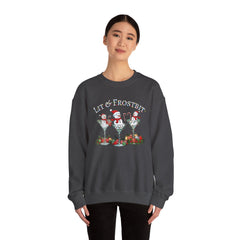 Lit & Frostbit Design | Festive Christmas Martinis, Winter Parties, Snowman Apparel, Christmas Party Sweatshirt