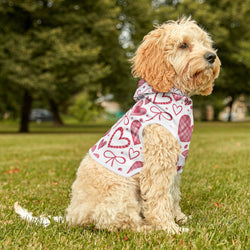 Pet Hoodie - Pink Hearts and Bows - Spoil Your Pet - Valentine's Day