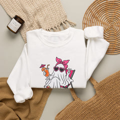 Boo-gie Bitch Ghost Crewneck Sweatshirt — Cute Retro Halloween Graphic