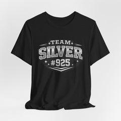 Team Silver #925 T‑Shirt — Vintage Sports Shield Tee - BP Jewelry