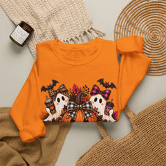 Halloween Ghosts & Pumpkin Crewneck Sweatshirt