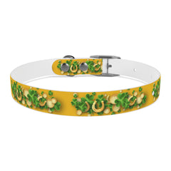 Gold Dog Collar - St Patrick's Day Horseshoe & Coin Design