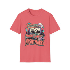 Nightmares Movie Poster T-Shirt — "Now Showing" Retro Drive-in Movie Horror BP Halloween