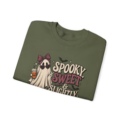 "Spooky Sweet Slightly Unhinged" Halloween Ghost Sweatshirt