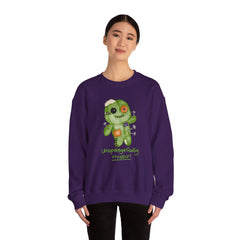 Fun Voodoo Doll Sweatshirt, Unapologetically Myself Crewneck, Cozy Gift for Halloween, Casual Wear, Self-Love Apparel