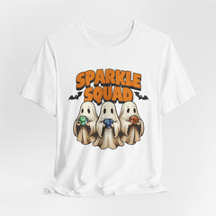 Sparkle Squad Ghost Tee | Unisex Jersey Short Sleeve T-Shirt | Cute Halloween Shirt, Party Outfit, Gift Idea, Casual Wear