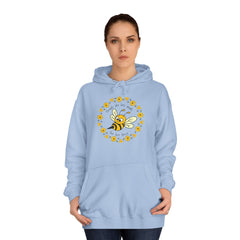 Though she’d be small, she be fierce –Bee-Inspired Unisex College Hoodie |